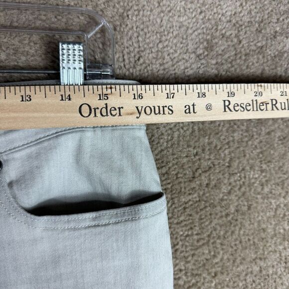 Eileen Fisher Jeans Womens Size 10 Light Gray Slim Straight Fit Organic Cotton - Picture 5 of 11